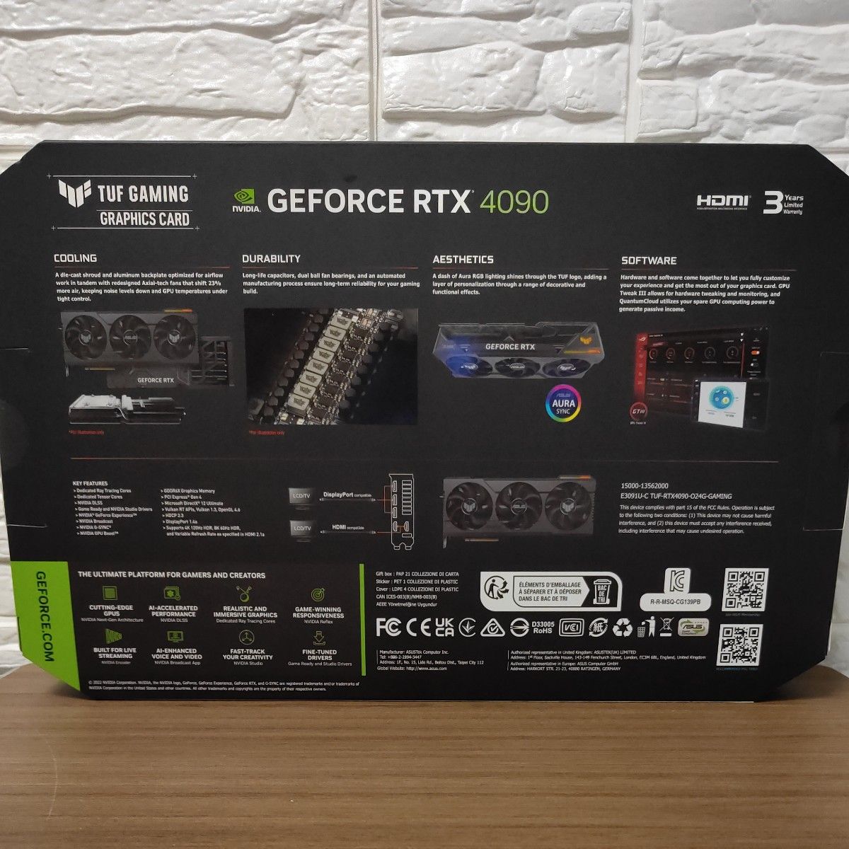 ASUS グラフィックボード GEFORCE RTX4090 TUF-RTX4090-O24G ASUS グラフィックボード GEFORCE RTX4090 TUF-RTX4090-O24G