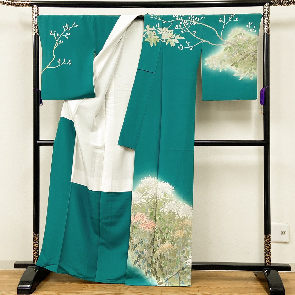 着物月花 作家物 手描き友禅 可憐な花 訪問着 正絹 縮緬 共八掛 着物月花 作家物 手描き友禅 可憐な花 訪問着 正絹 縮緬 共八掛