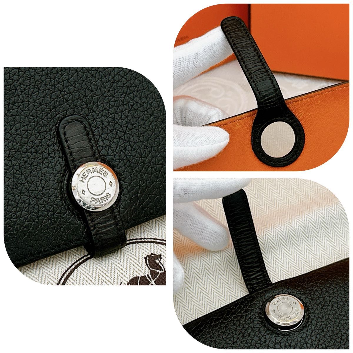 HERMES エルメス お財布 ドゴン コンパクト トゴ バイカラー HERMES エルメス お財布 ドゴン コンパクト トゴ バイカラー
