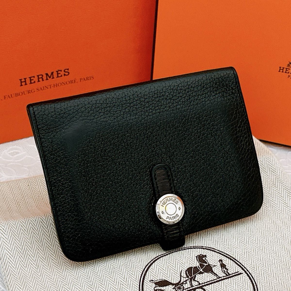 HERMES エルメス お財布 ドゴン コンパクト トゴ バイカラー HERMES エルメス お財布 ドゴン コンパクト トゴ バイカラー
