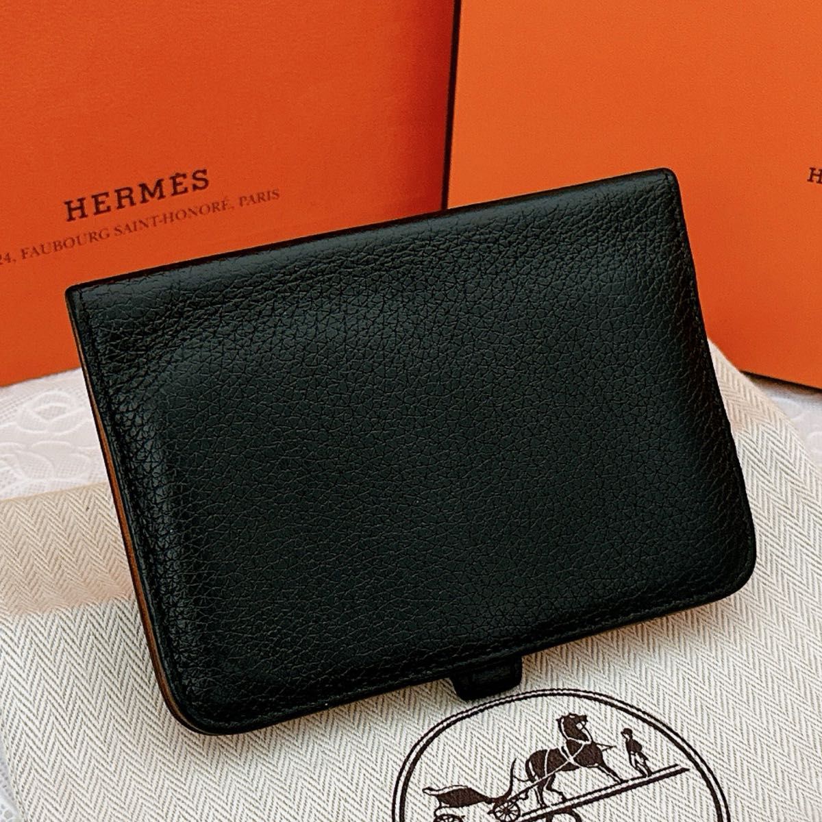 HERMES エルメス お財布 ドゴン コンパクト トゴ バイカラー HERMES エルメス お財布 ドゴン コンパクト トゴ バイカラー