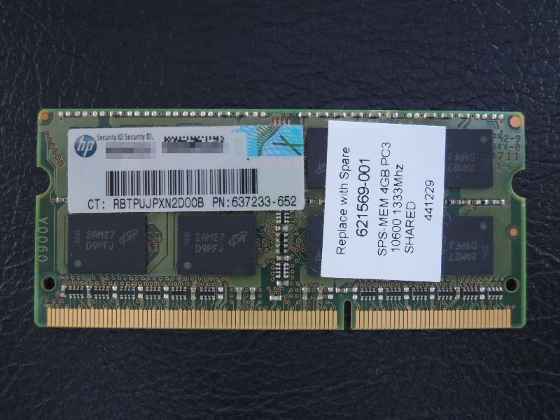 ノート用メモリ MICRON 4GB 2Rx8 PC3L-12800S DDR3L-1600 動作確認済み 定形外送料￥140可_画像1
