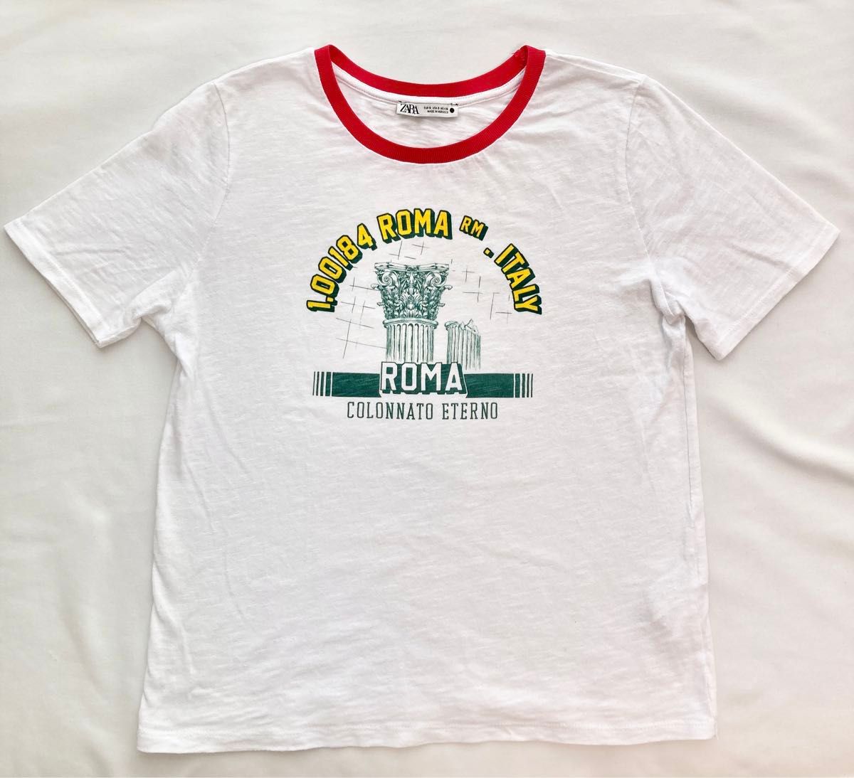 ZARA リンガーTシャツ レトロ ヴィンテージ風 スラブT リンガー ZARA リンガーTシャツ レトロ ヴィンテージ風 スラブT リンガー