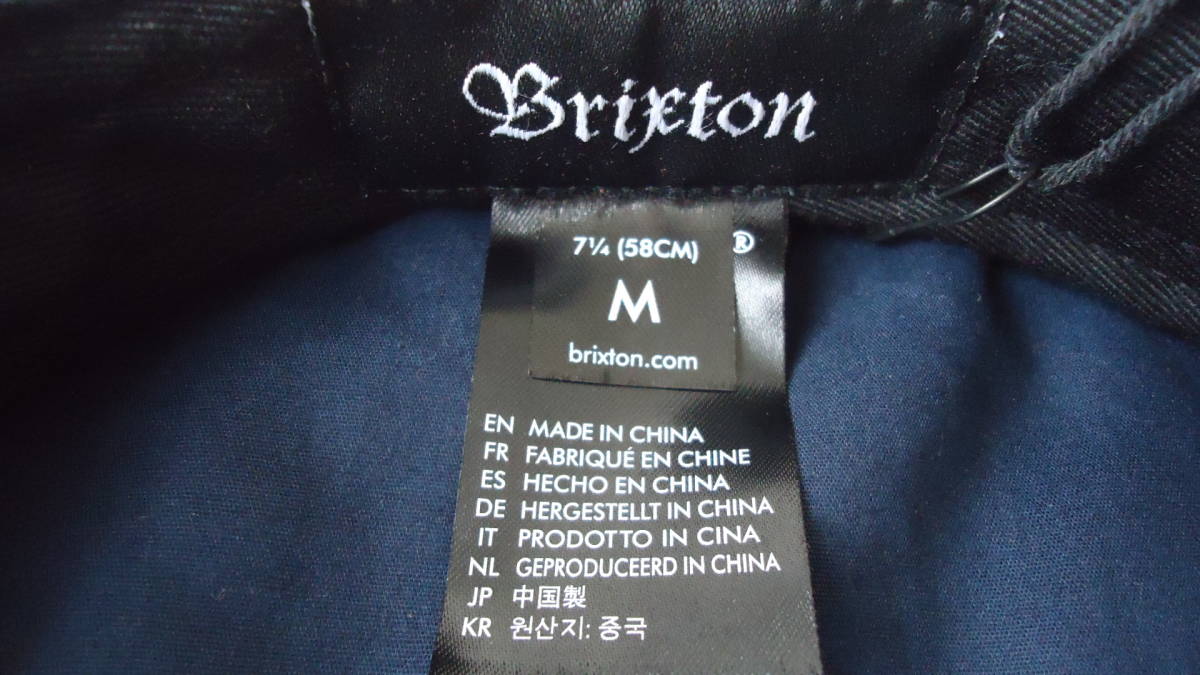 Brixton Fiddler Cap 紺 花柄 M , 71/4 , 58cm 半額 50%off ブリクストン 帽子 キャップ レトロ スケートボード サーフ バイク