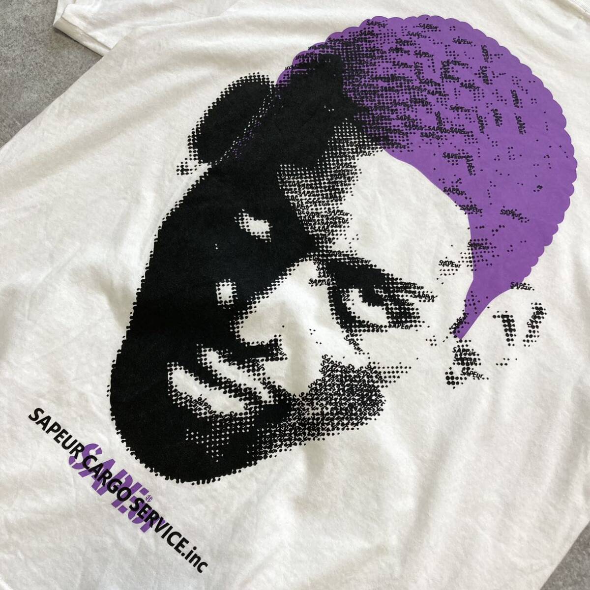 希少 SAPEur サプール ロッドマン 顔 ロンt ロングTシャツ紫 黒 希少 SAPEur サプール ロッドマン 顔 ロンt ロングTシャツ紫 黒