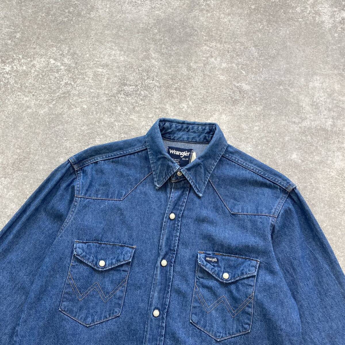 Wrangler / ラングラー】80s USA製 ヴィンテージ デニムシャツ Wrangler / ラングラー】80s USA製 ヴィンテージ デニムシャツ