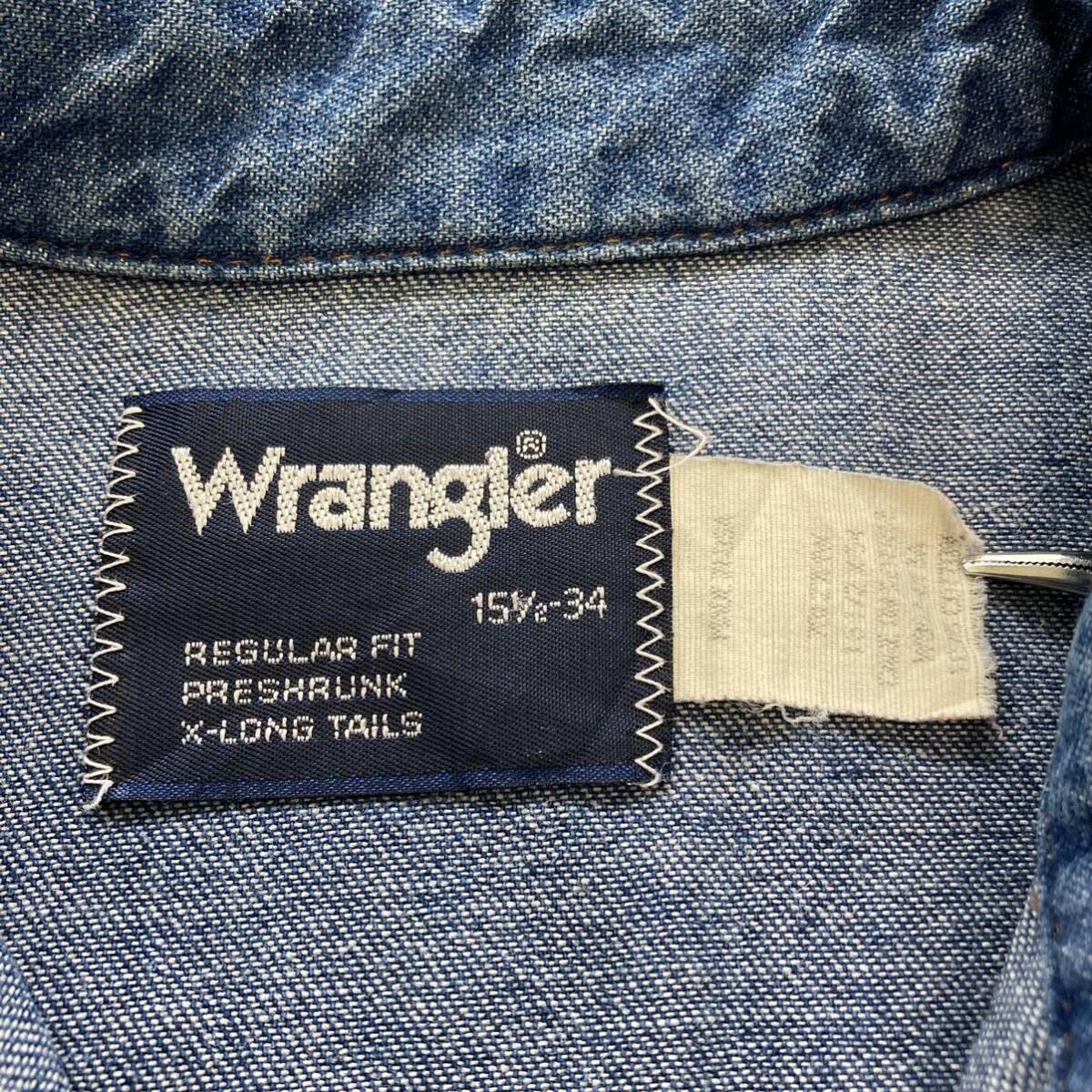 Wrangler / ラングラー】80s USA製 ヴィンテージ デニムシャツ Wrangler / ラングラー】80s USA製 ヴィンテージ デニムシャツ