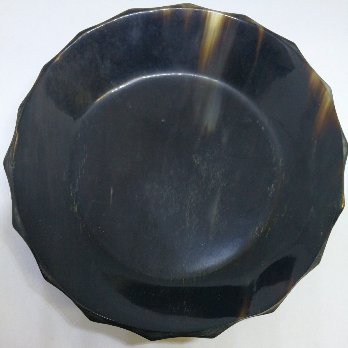  water cow. angle Buffalo horn hand made tray dish 10ke half-price and downward free shipping diameter 17CM height 2.5cm pot plate India ethnic new goods unused dish 