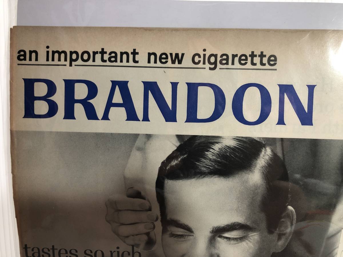 1962年3月23日号LIFE誌広告切り抜き【BRANDON/タバコ】アメリカ買い付け品60sビンテージインテリア_画像2