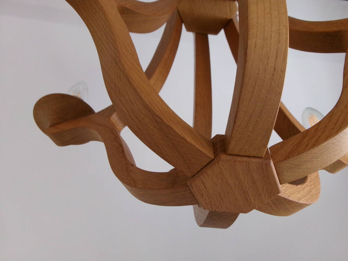 北欧家具職人 須藤生 イクルデザイン 「Wooden Chandelier」 木 北欧家具職人 須藤生 イクルデザイン 「Wooden Chandelier」 木