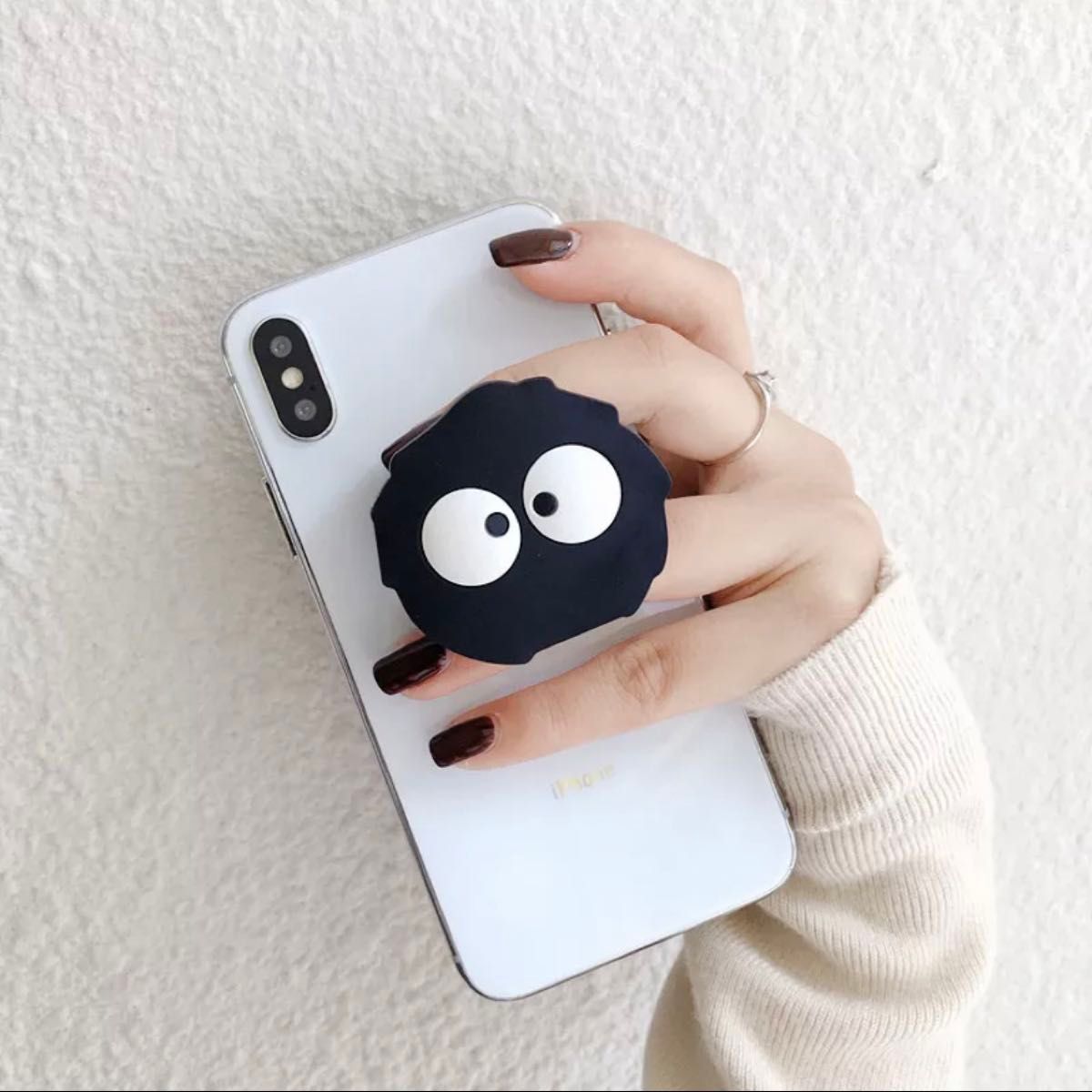 まっくろくろすけ スマホグリップ スマホホルダー スマホ まっくろくろすけ スマホグリップ スマホホルダー スマホ