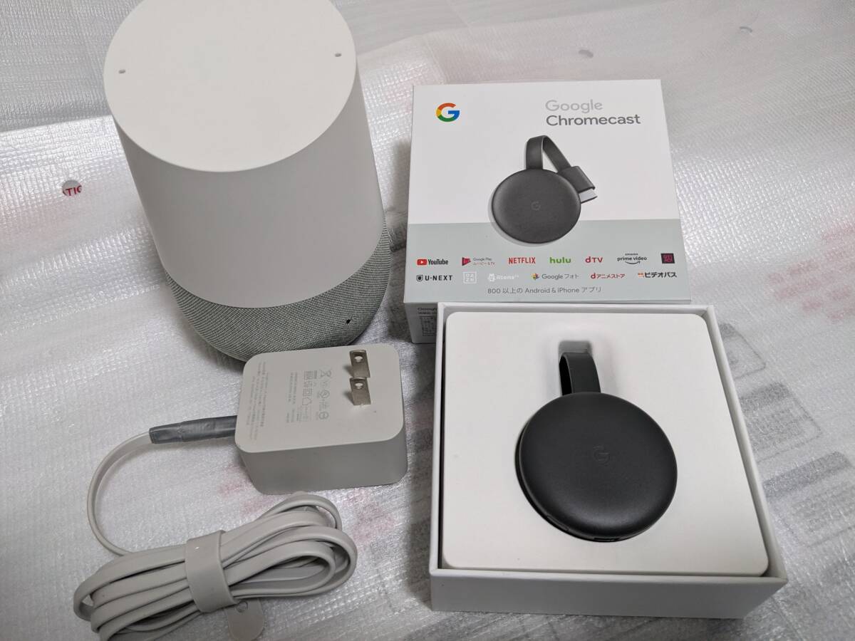 [ used beautiful goods ]Google Chromecast regular goods third generation 2K correspondence charcoal GA00439-JP extra Google Home Smart speaker CA94043 attaching 