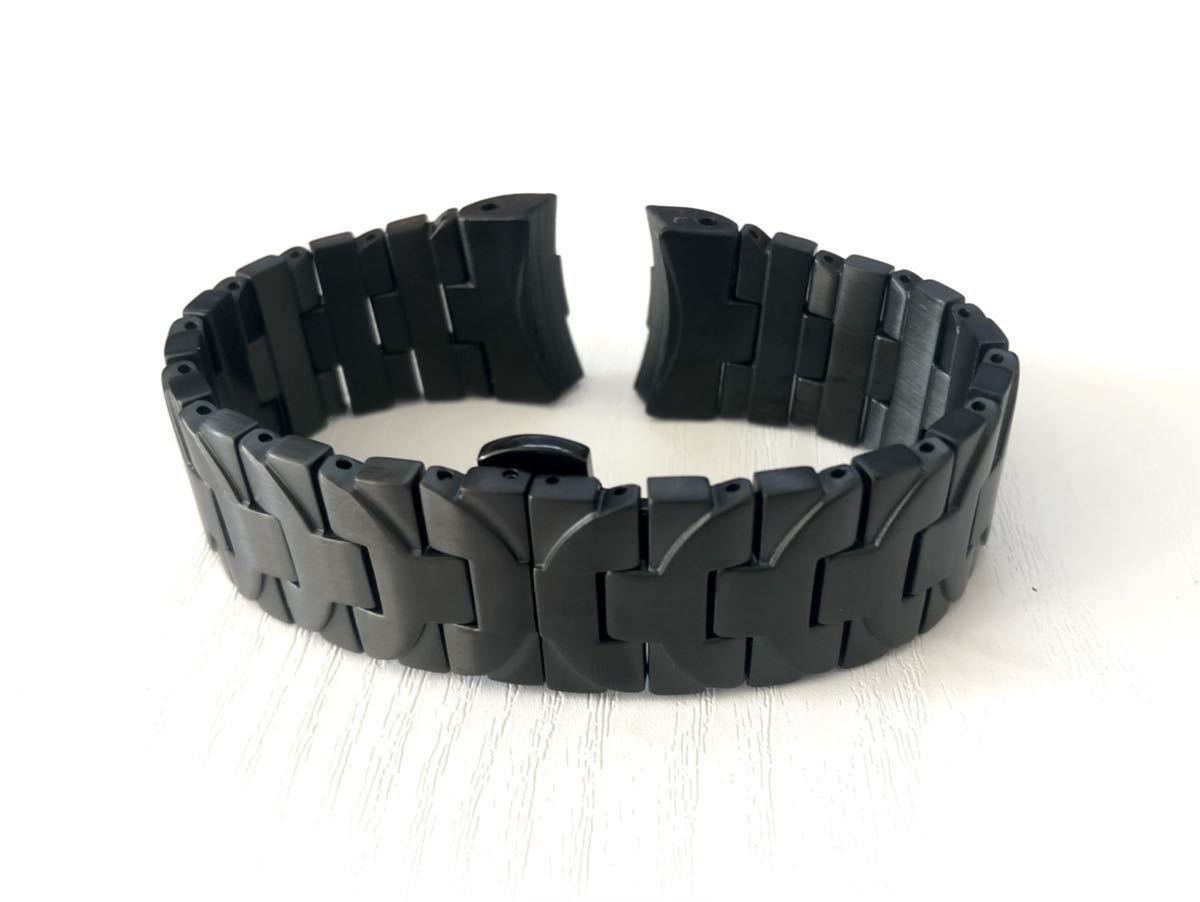 24mm 腕時計 修理交換用 社外品 ブレスレット PVDブラック 黒 24mm 腕時計 修理交換用 社外品 ブレスレット PVDブラック 黒