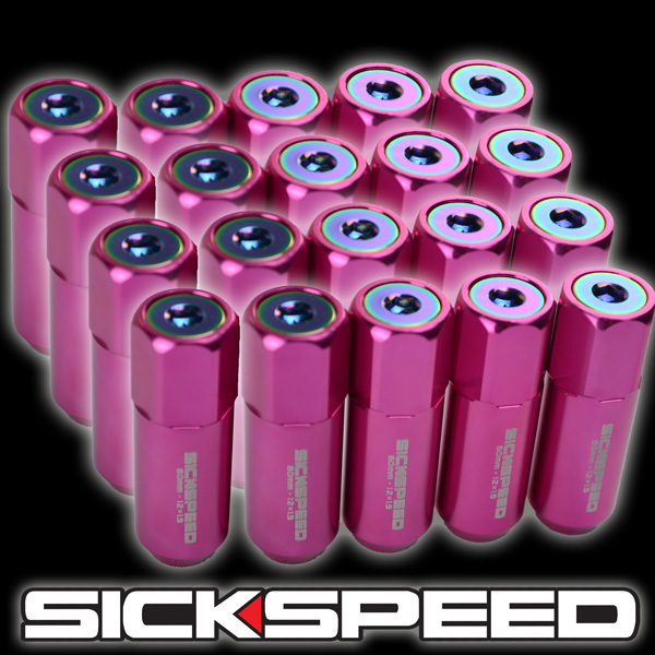 SICKSPEED　キャップ付きナット ピンク P1.25 60mm JDM USDM シックスピード ホイールナット アルミナット ニッサン スズキ スバル_画像1