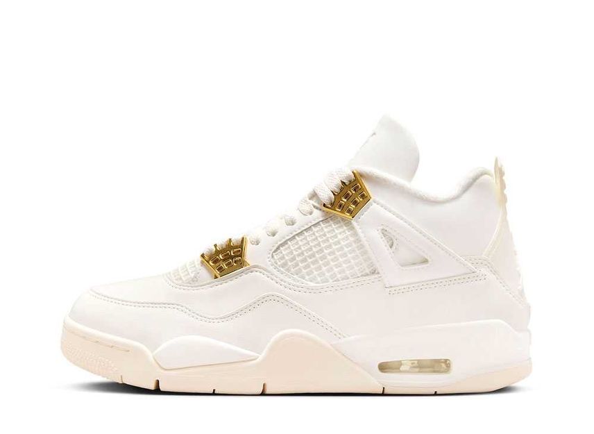 Nike WMNS Air Jordan 4 Retro "White & Gold" 29cm AQ9129-170