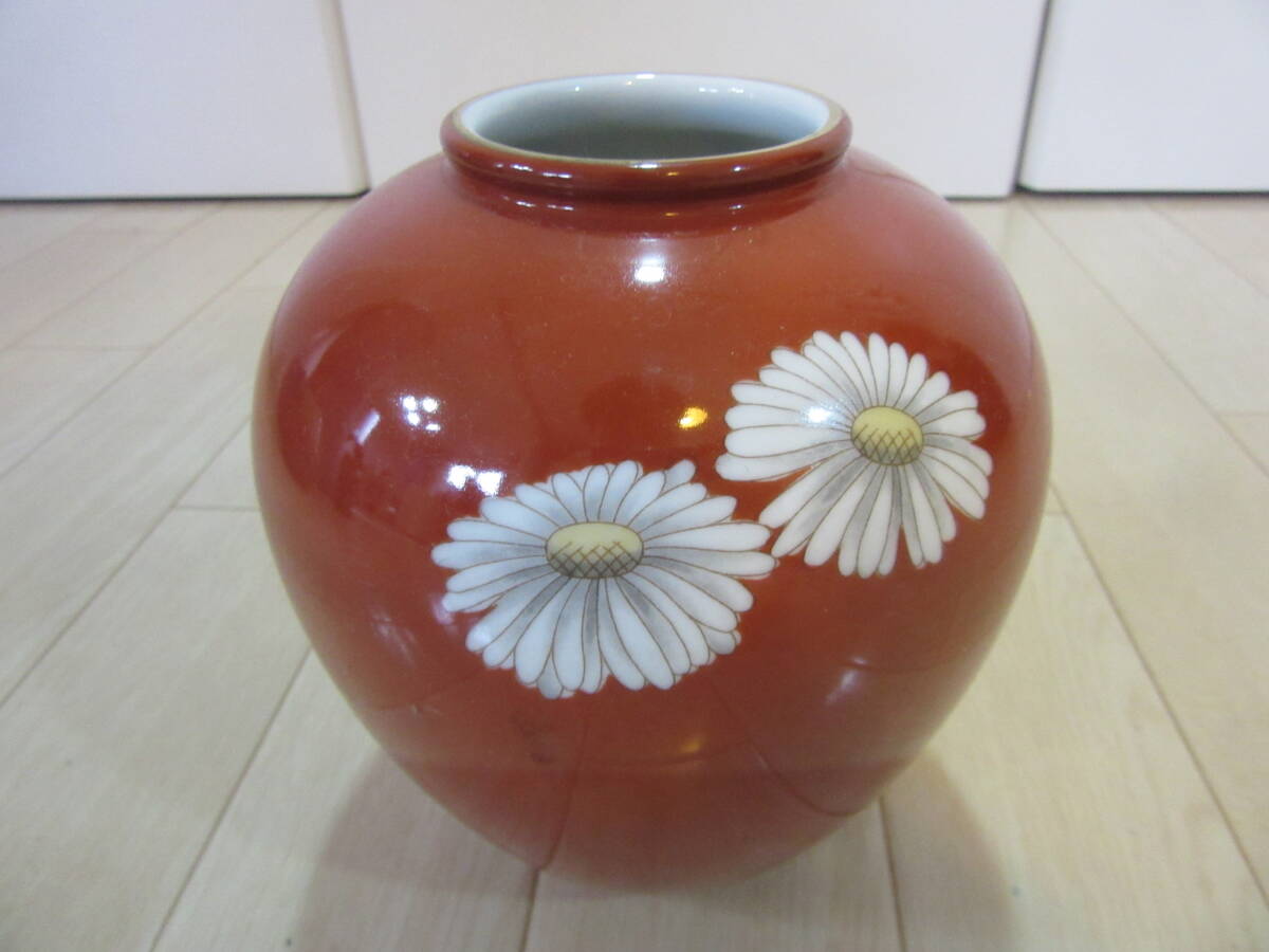 オールドノリタケ 花瓶 赤地菊花紋 Noritake ノリタケ 】送料 オールドノリタケ 花瓶 赤地菊花紋 Noritake ノリタケ 】送料