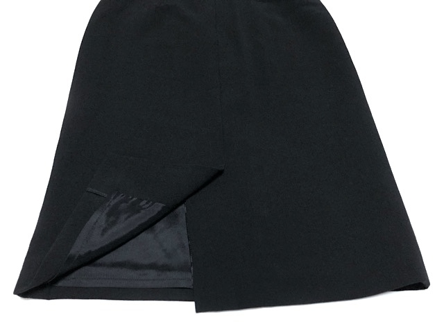  two point successful bid free shipping! M510 Italy made [ unused / white tag ]Max Mara Max Mara top class wool tight skirt knee height 38 M black black 