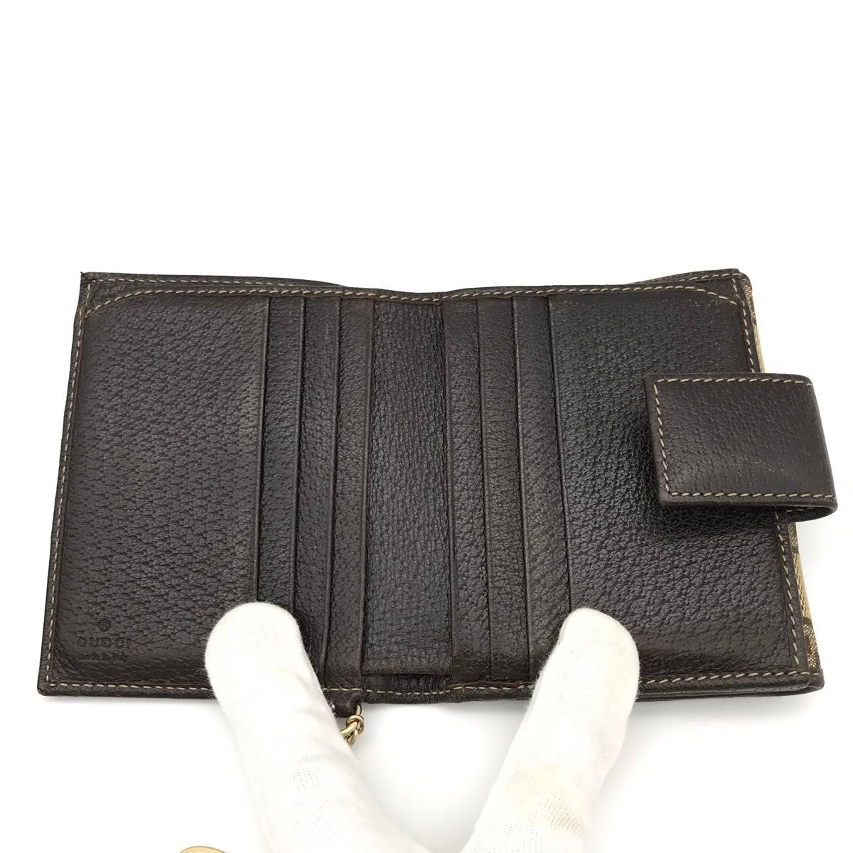 正規品 美品 グッチ財布 グッチ折り財布 グッチチャーム付き 正規品 美品 グッチ財布 グッチ折り財布 グッチチャーム付き