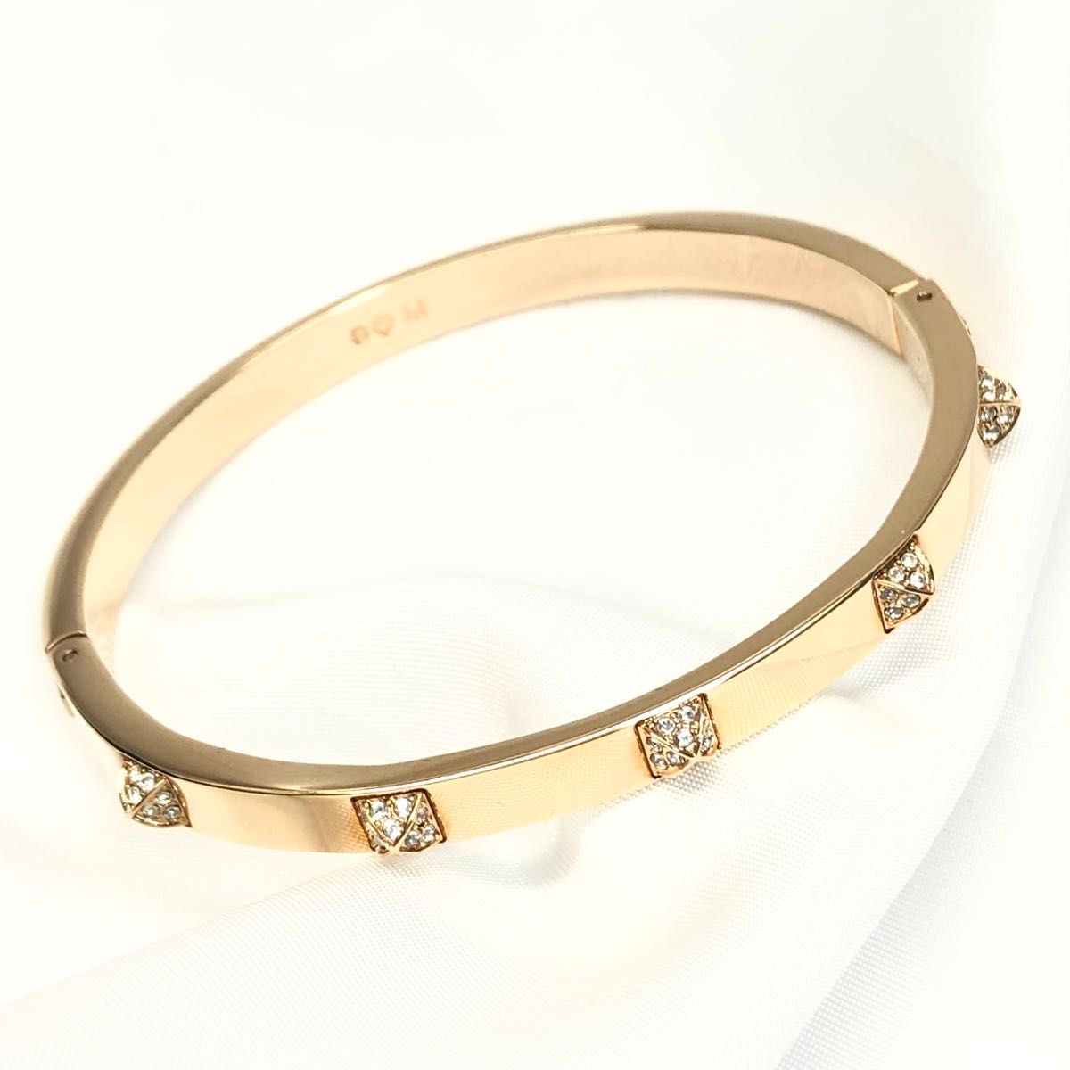SWAROVSKI スワロフスキー Channel Set バングル ゴールド