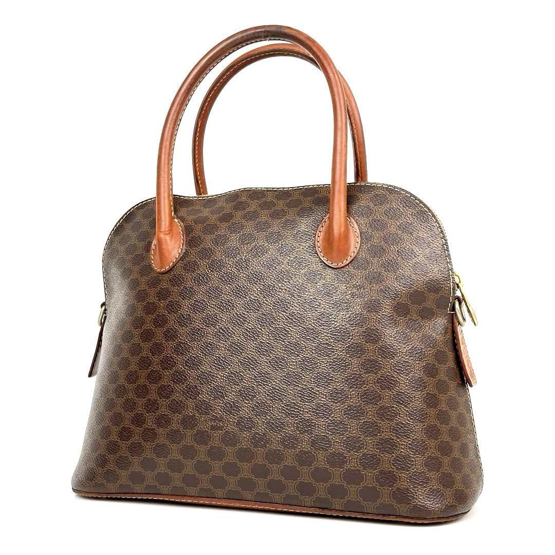 美品】CELINE セリーヌ ハンドバッグ トートバッグ マカダム柄 美品】CELINE セリーヌ ハンドバッグ トートバッグ マカダム柄