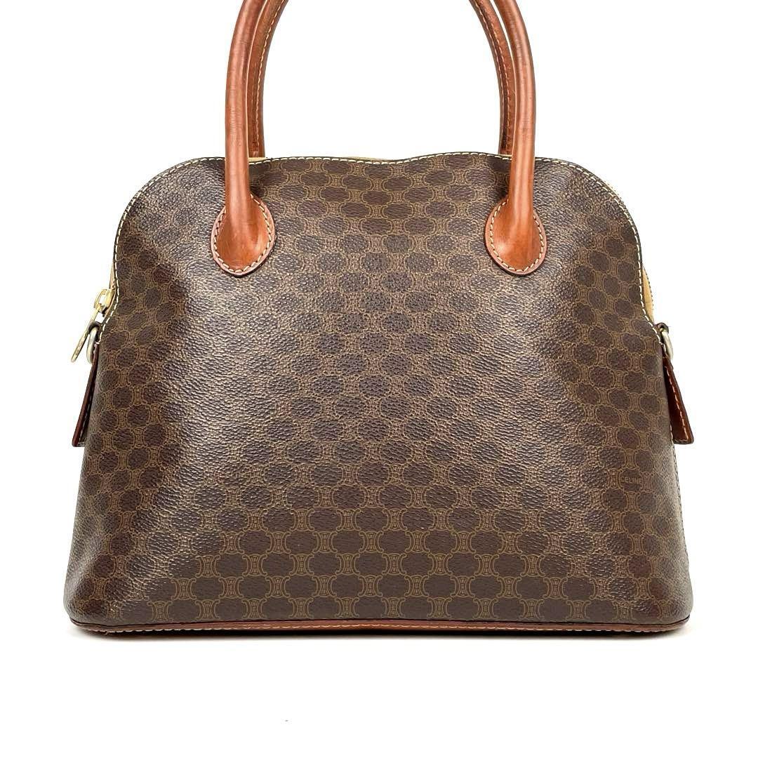 美品】CELINE セリーヌ ハンドバッグ トートバッグ マカダム柄 美品】CELINE セリーヌ ハンドバッグ トートバッグ マカダム柄
