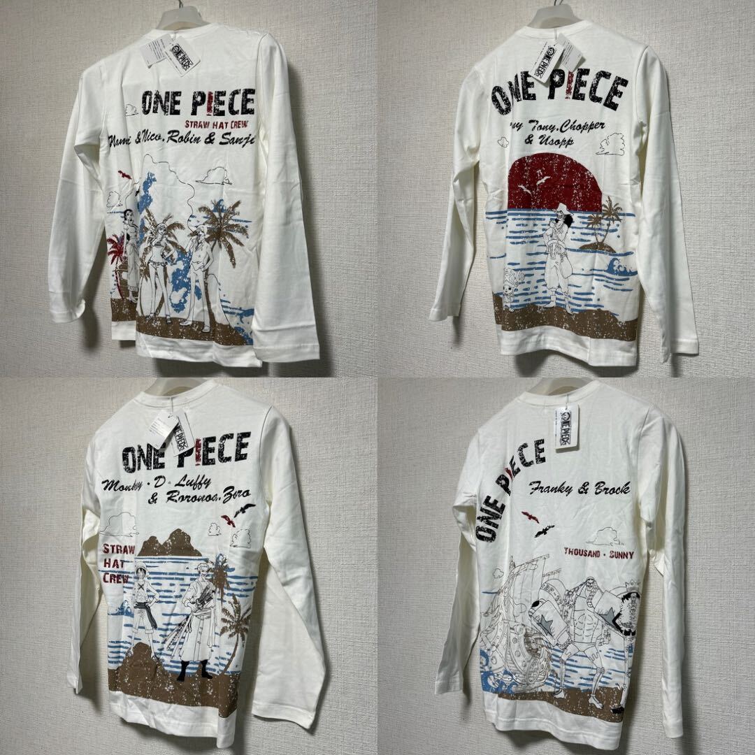 ★タグ付き4点セット★ ワンピース 麦わらの一味 長袖tシャツ 麦わらストア ☆タグ付き4点セット☆ ワンピース 麦わらの一味 長袖tシャツ
