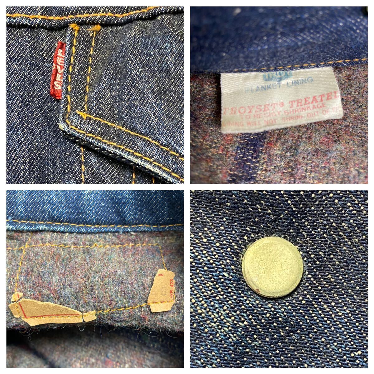 1960s Vintage LEVIS BIG E ブランケット付き デニムジャケット 1960s Vintage LEVIS BIG E ブランケット付き デニムジャケット