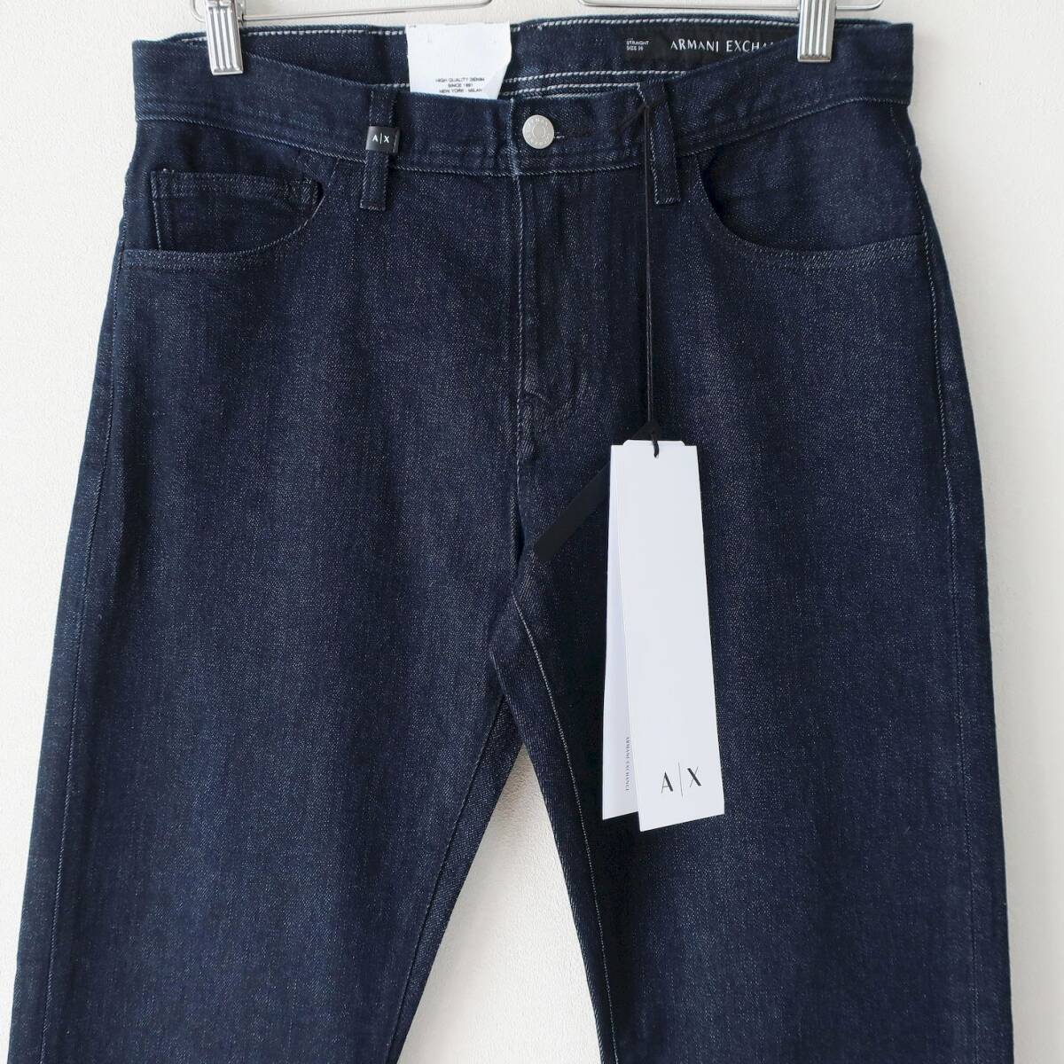 【ARMANI EXCHANGE】 デニム スリッポン ※送関込 新品 ARMANI EXCHANGE インディゴ ストレート ストレッチ