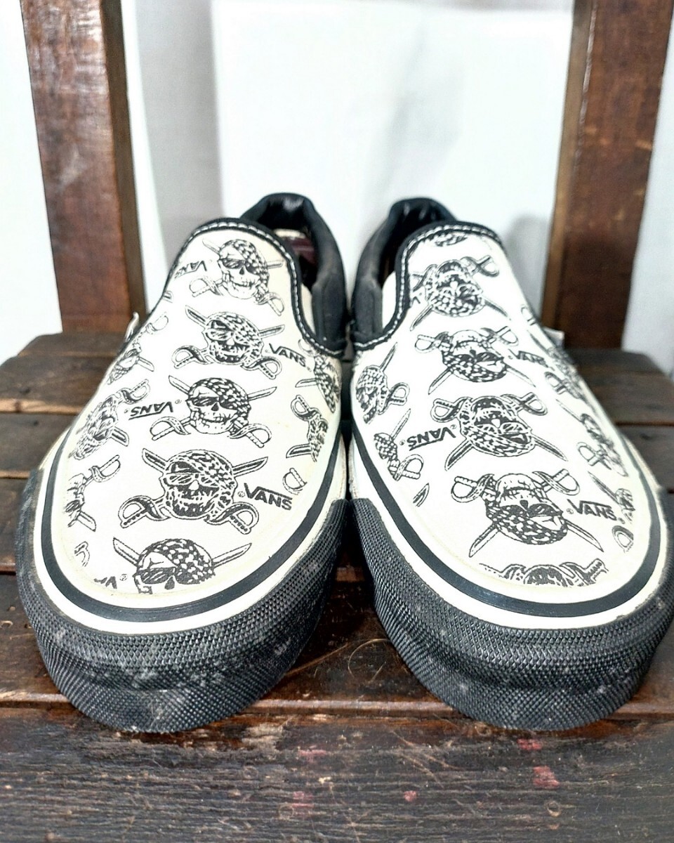 Vans Classic Slip On バンダナ/スカル柄 Vintage Vans skull pirates classic slip-on 90s 未使用 バンズ