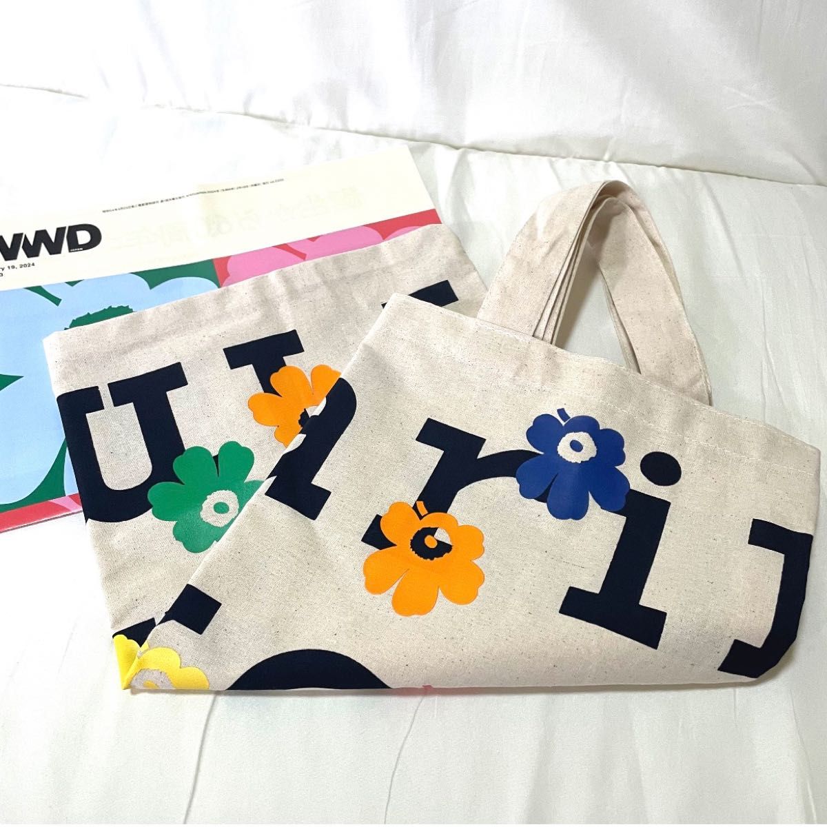新品未使用】マリメッコ ノベルティ トートバッグ Unikko 60th 新品未使用】マリメッコ ノベルティ トートバッグ Unikko 60th