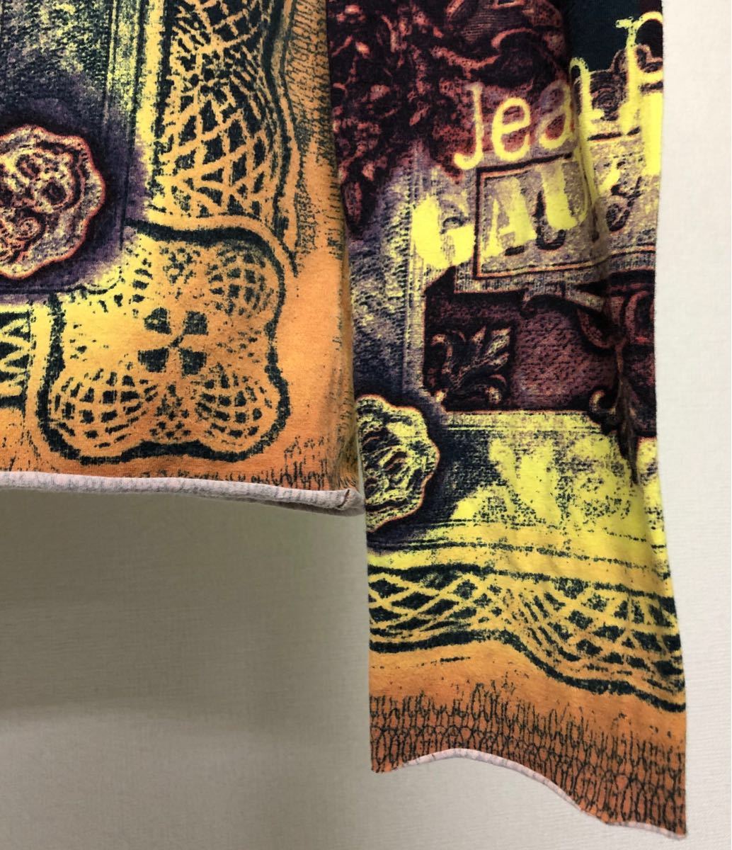 1995s 90s JEAN PAUL GAULTIER CUTOUT PRINTED TOP ジャンポール