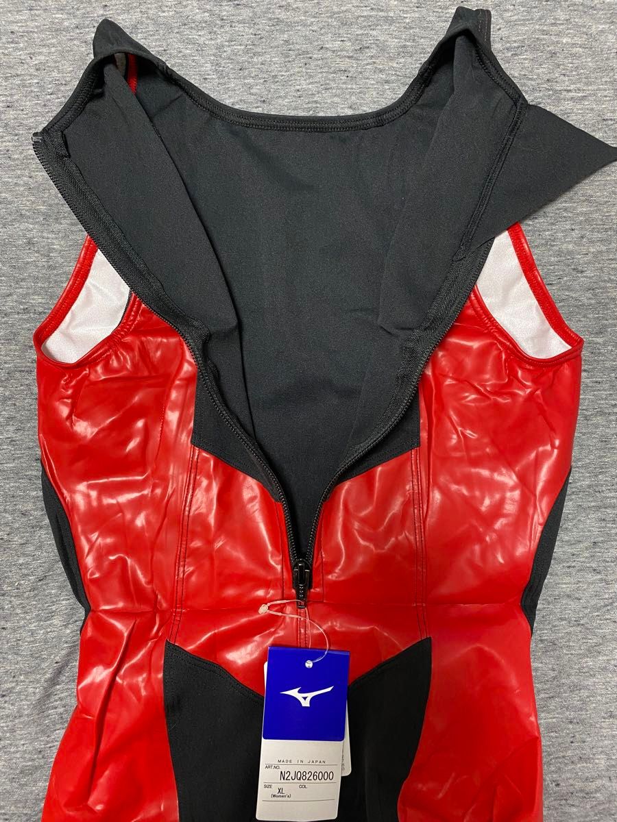 生産終了】MIZUNO 水球水着 ブラック×レッド XLサイズ 生産終了】MIZUNO 水球水着 ブラック×レッド XLサイズ