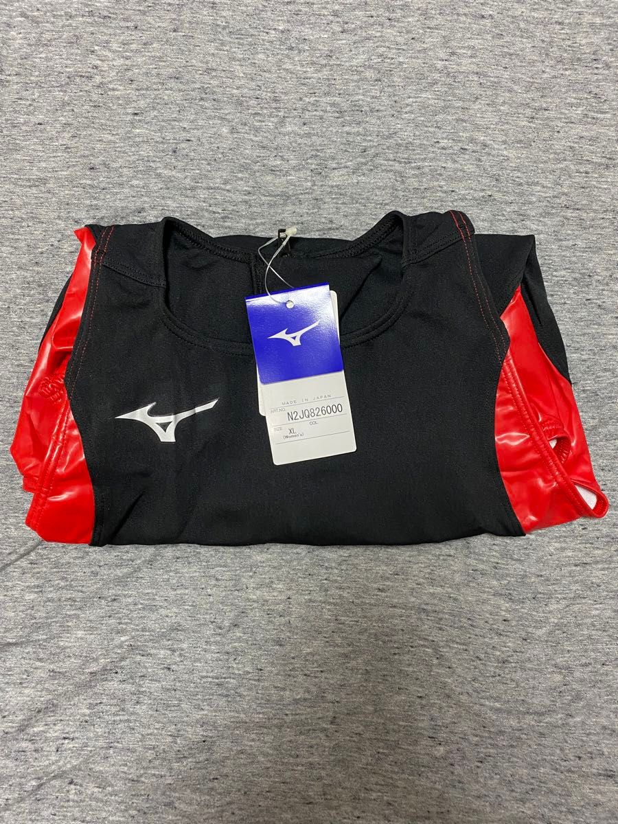 生産終了】MIZUNO 水球水着 ブラック×レッド XLサイズ 生産終了】MIZUNO 水球水着 ブラック×レッド XLサイズ