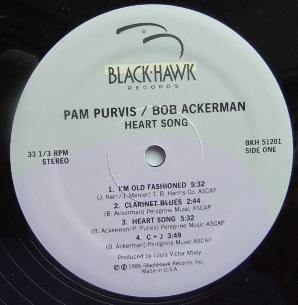 ◆ PAM PURVIS / BOB ACKERMAN Heart Song ◆ Black Hawk BKH-51201-1 ◆ S_画像3