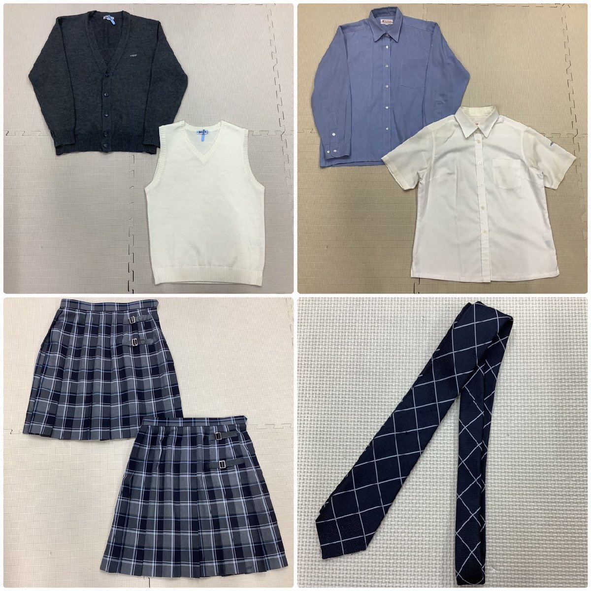 I689/S1134( used ) Tochigi prefecture Mashiko . star high school 8 point / blaser, cardigan, knitted the best :M/ blouse :L,L degree / skirt :W69/ use impression equipped /. industry raw goods 