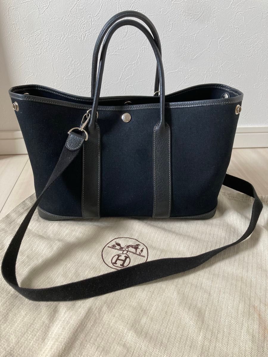 HERMES エルメス ガーデンパーティ ストラップ付 TPM ブラック HERMES エルメス ガーデンパーティ ストラップ付 TPM ブラック