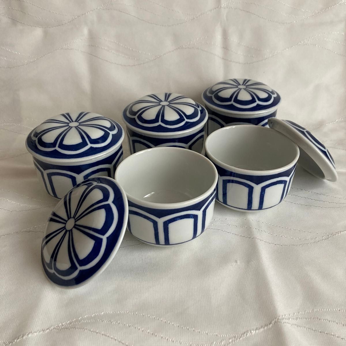 新品未使用】 美濃焼 清秀窯 菊割蓋物 五客揃 茶碗蒸し器|Yahoo 新品未使用】 美濃焼 清秀窯 菊割蓋物 五客揃 茶碗蒸し器|Yahoo