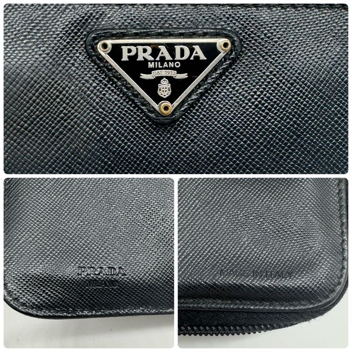 ギャランティーカード付】PRADA プラダ 二つ折り財布 ギャランティーカード付】PRADA プラダ 二つ折り財布