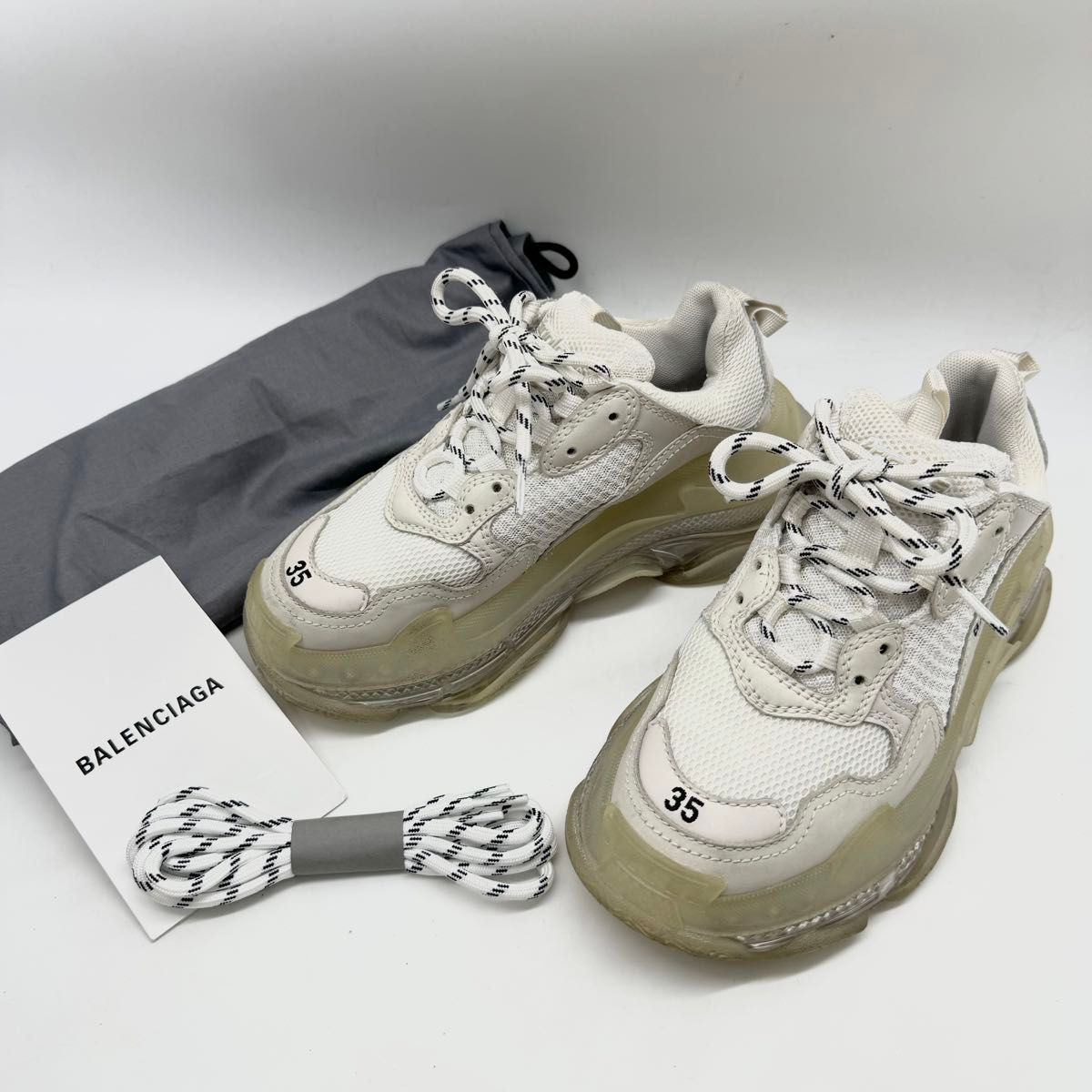 付属品付き・美品】BALENCIAGA バレンシアガ トリプルS クリア 付属品付き・美品】BALENCIAGA バレンシアガ トリプルS クリア