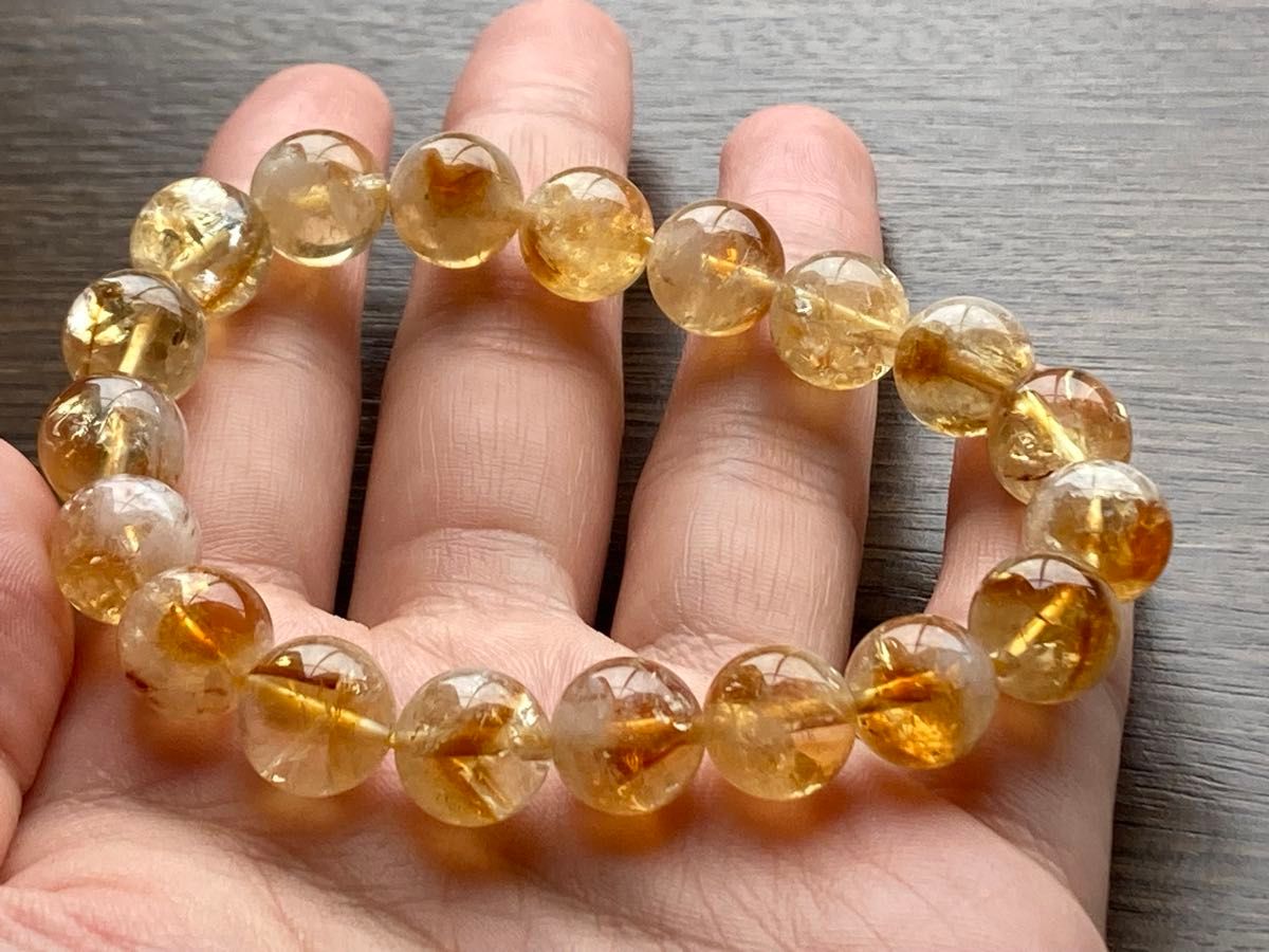 虹入りシトリン黄水晶(約10mm玉)の天然石 パワーストーン 虹入りシトリン黄水晶(約10mm玉)の天然石 パワーストーン