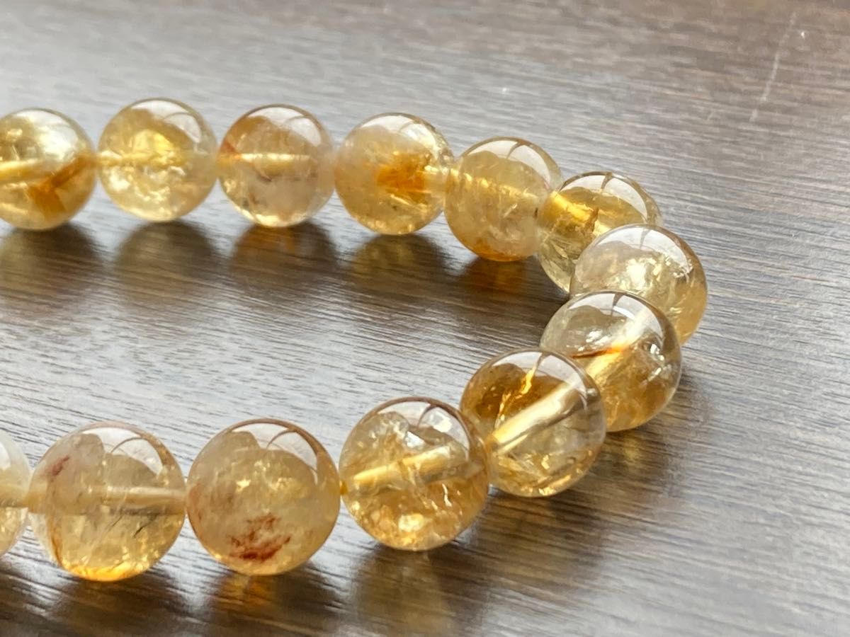 虹入りシトリン黄水晶(約10mm玉)の天然石 パワーストーン 虹入りシトリン黄水晶(約10mm玉)の天然石 パワーストーン