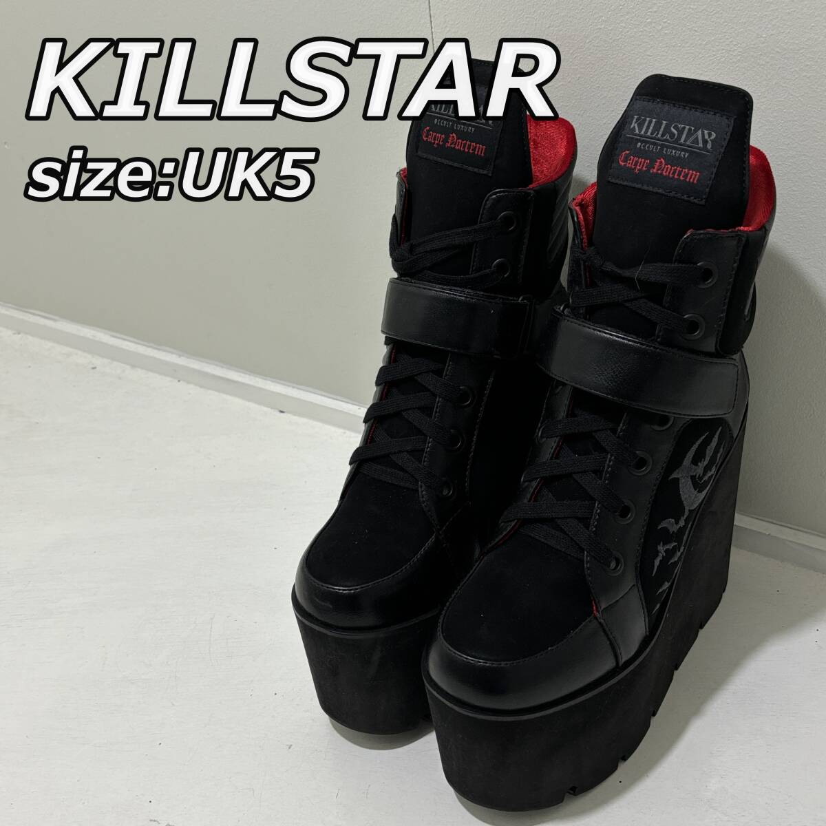 size UK5【KILLSTAR】キルスター 厚底 ハイカット スニーカー size UK5【KILLSTAR】キルスター 厚底 ハイカット スニーカー