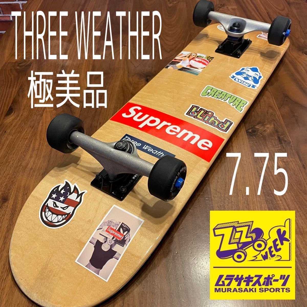 極美品 スリーウェザー スケートボード スケボー THREE WEATHER 極美品 スリーウェザー スケートボード スケボー THREE WEATHER