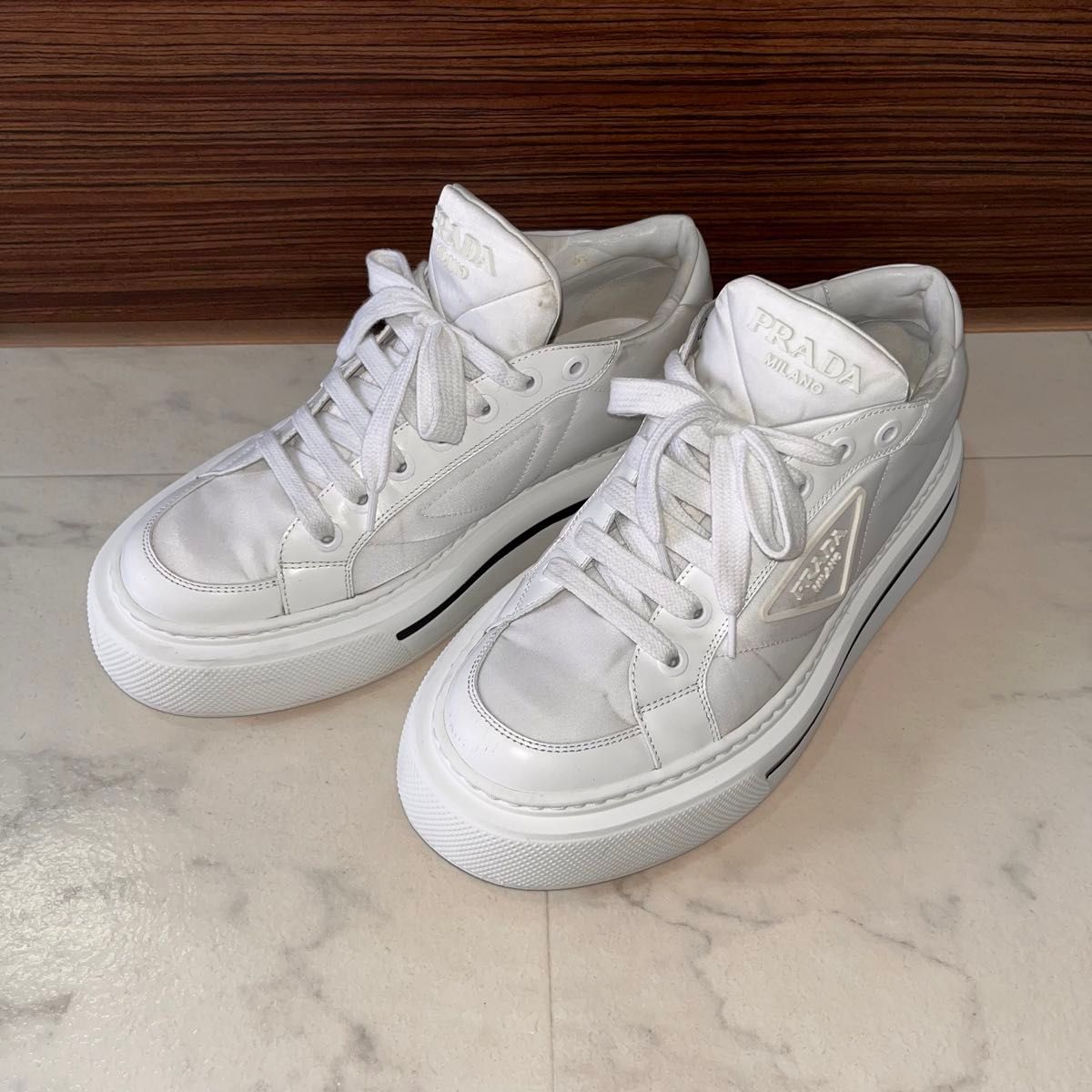 PRADA プラダ メンズシューズ Re-Nylon レザー切替 PRADA プラダ メンズシューズ Re-Nylon レザー切替