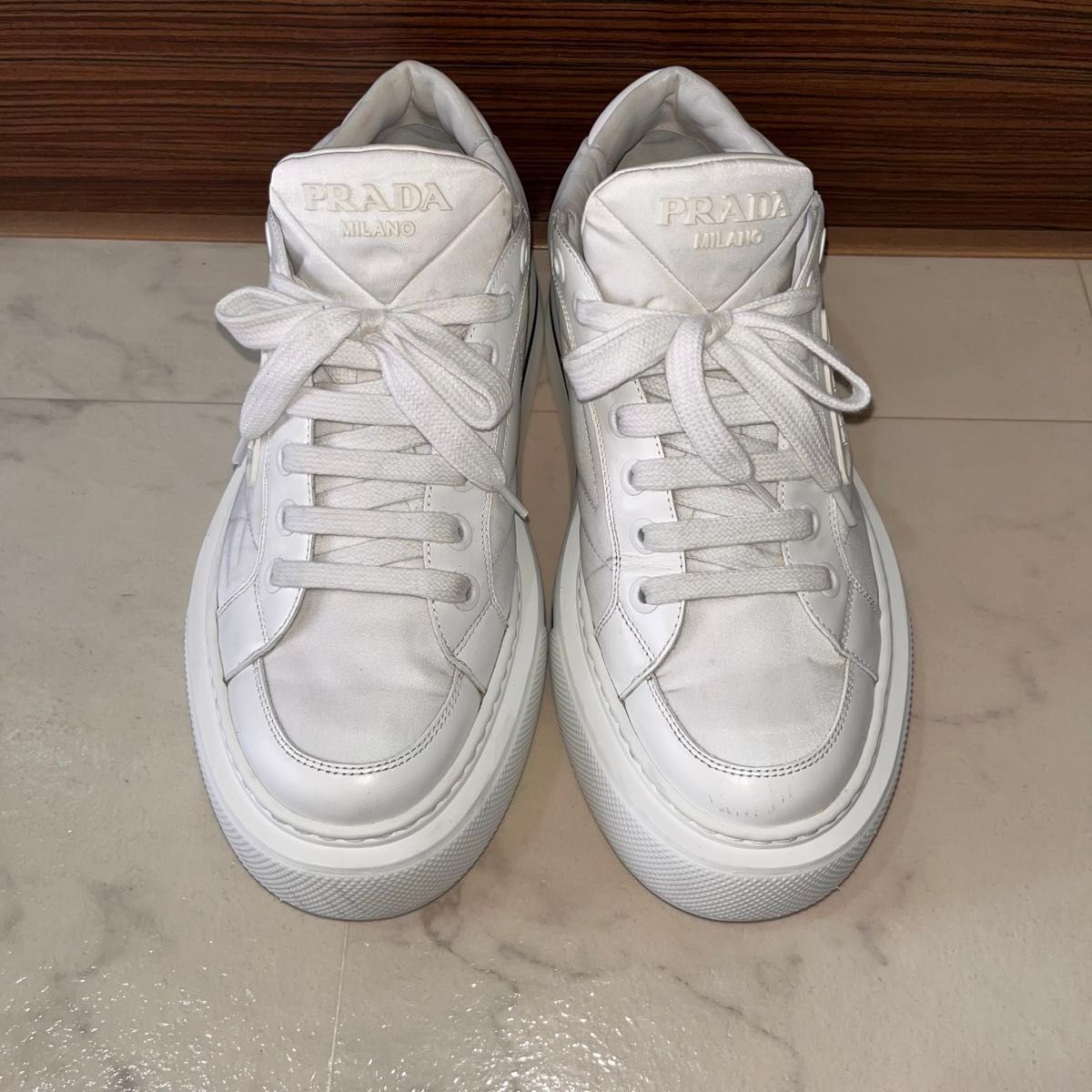 PRADA プラダ メンズシューズ Re-Nylon レザー切替 PRADA プラダ メンズシューズ Re-Nylon レザー切替