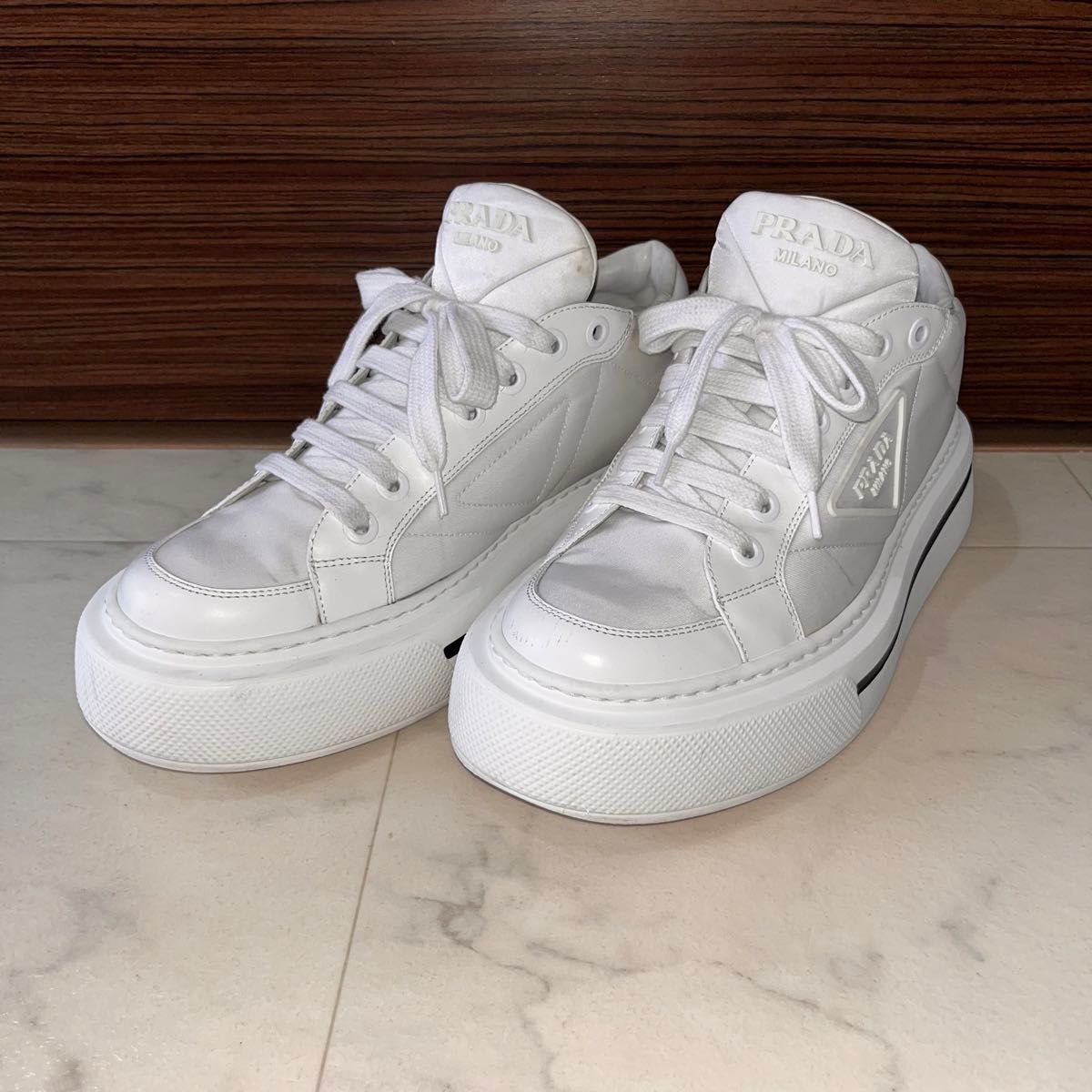 PRADA プラダ メンズシューズ Re-Nylon レザー切替 PRADA プラダ メンズシューズ Re-Nylon レザー切替