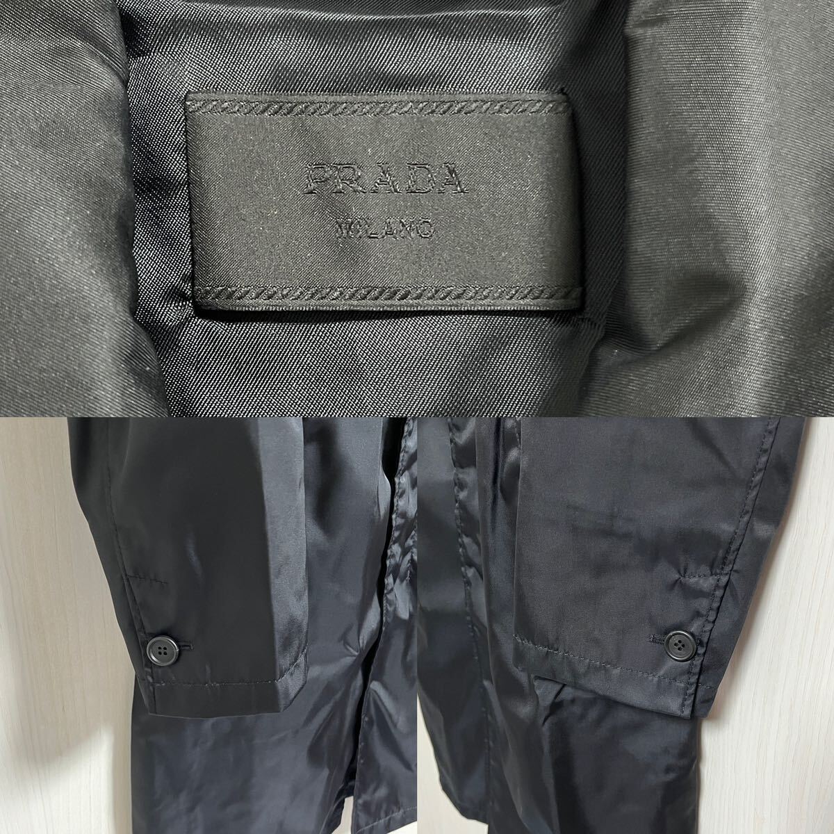PRADA プラダ ナイロン コート ブラック 44 ACU1 2007 4606 PRADA プラダ ナイロン コート ブラック 44 ACU1 2007 4606