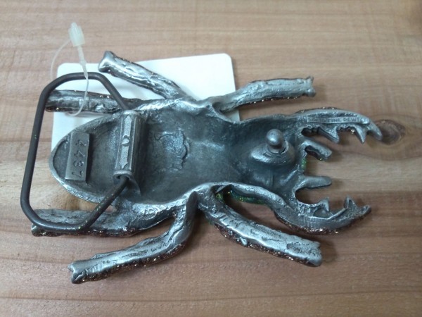 バックル 錫 ピューター クワガタ 甲虫 ラメ クワガタムシ ヴィンテージの画像3