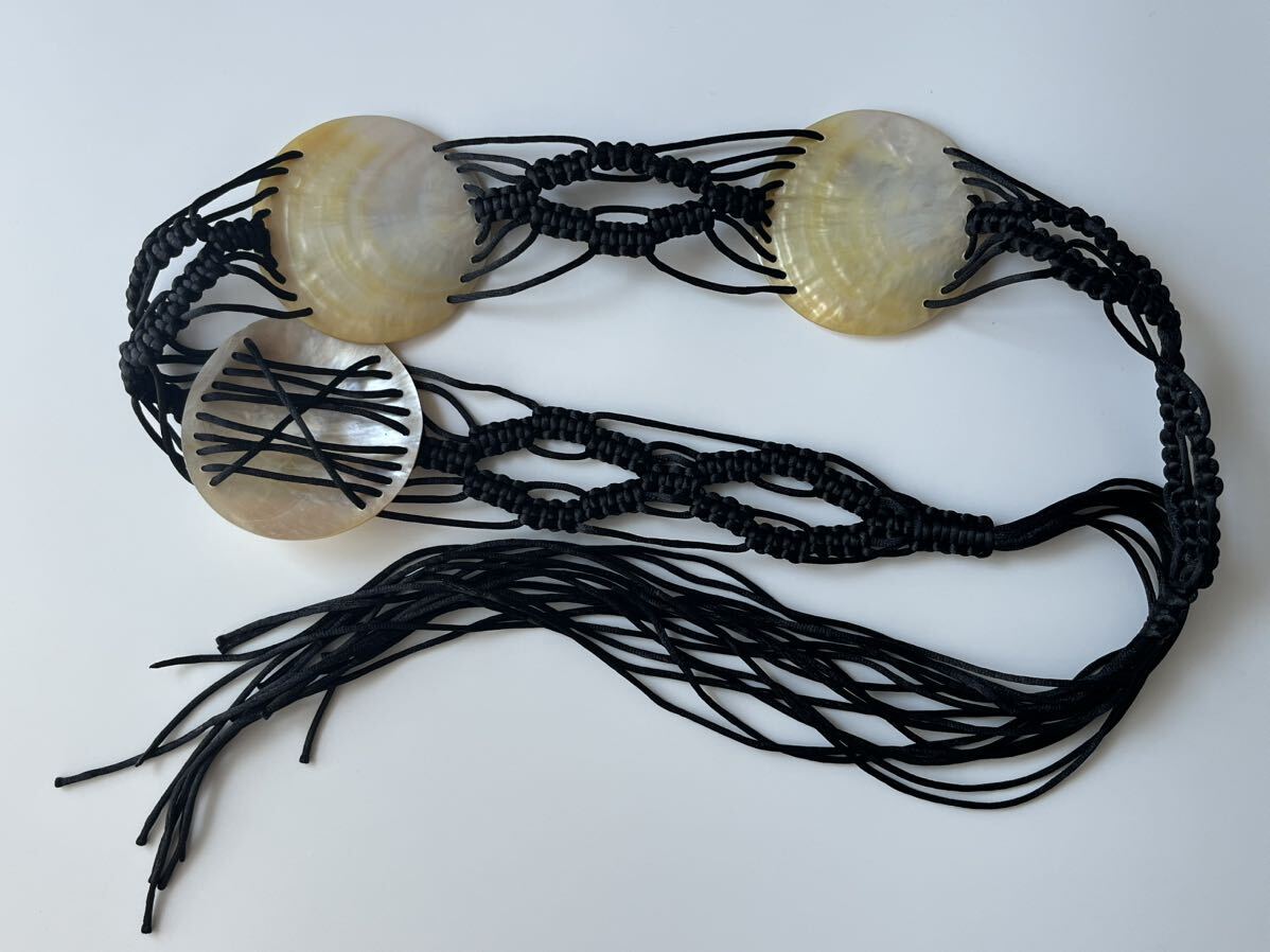 ヴィンテージ ** マザーオブパールのベルト vintage shell belt mother of pearl