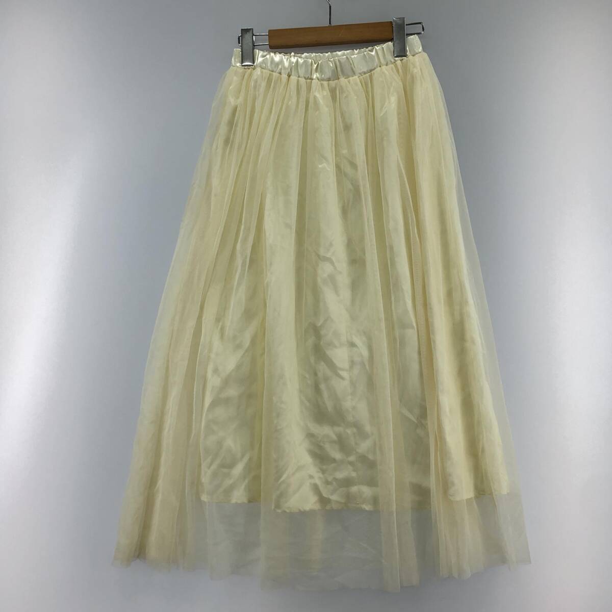 yu. packet OK earth music&ecology Earth Music and ecology chu-ru long skirt sizeF/ yellow 